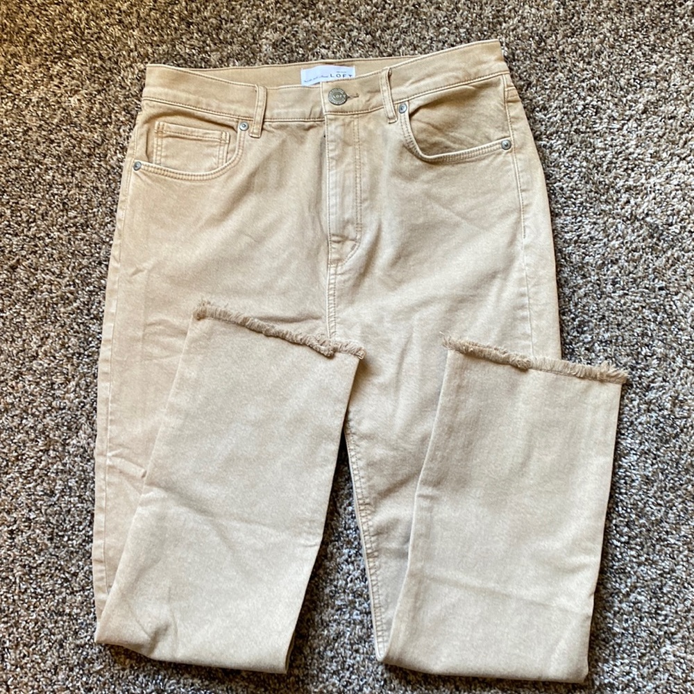 NWT LOFT high waist straight crop pant
